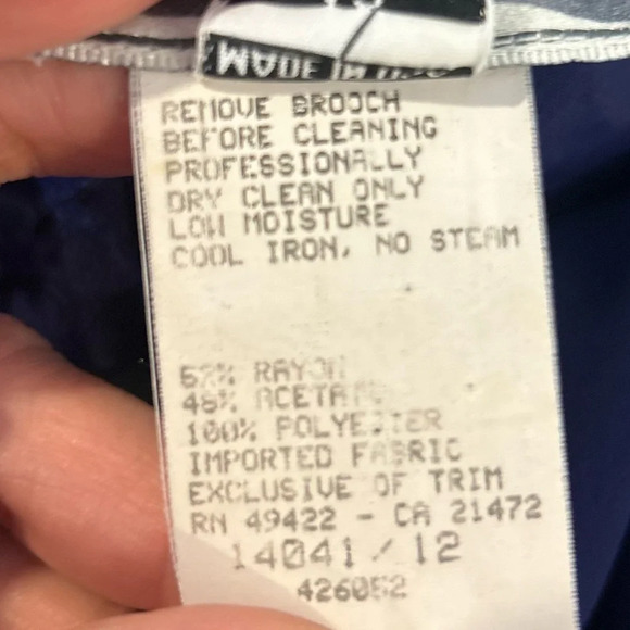 💜”Scott McClintock” Vintage Formal Strapless Dress w/ Brooch Pendant Size 12 - Picture 12 of 15